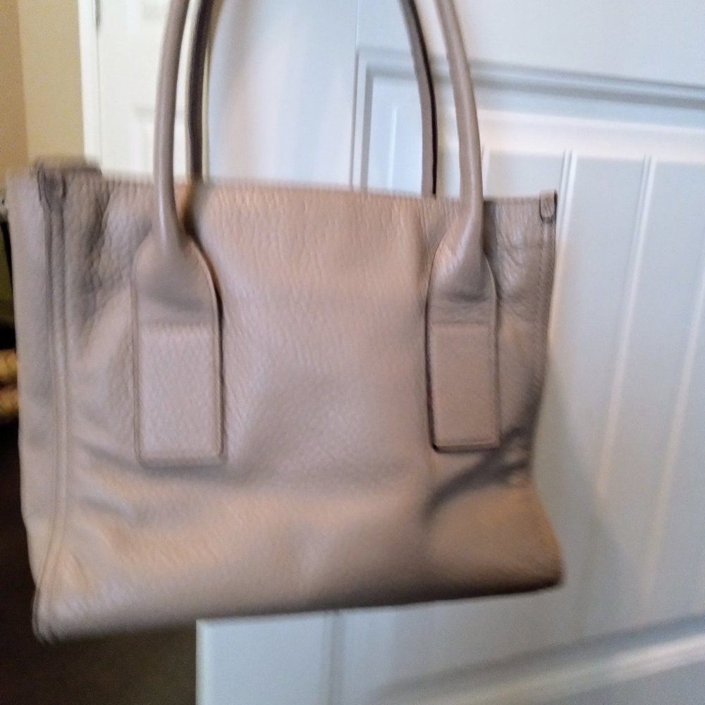 Kate Spade gray/taupe leather tote - Picture 5 of 12